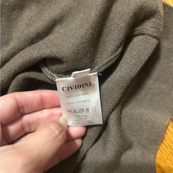 CIVIDINI 100% Cashmere Quite Luxury Minimalist Brown Women's Sweater XL/48 - Picture 8 of 11